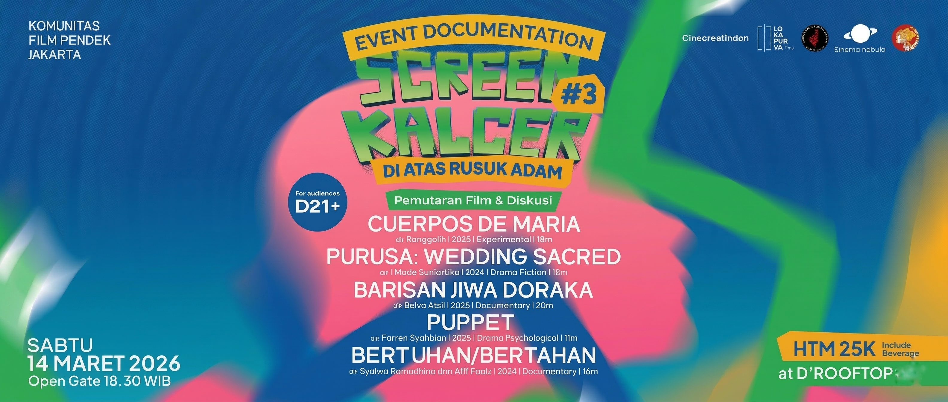 Dokumentasi Event Screen Kalcer part 3 2026 Cafe Drooftop Garage Brew Jakarta